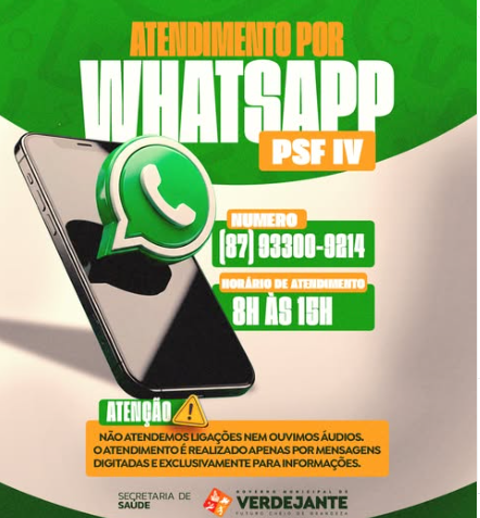 PSF IV de Verdejante passa a oferecer atendimento por WhatsApp para população
